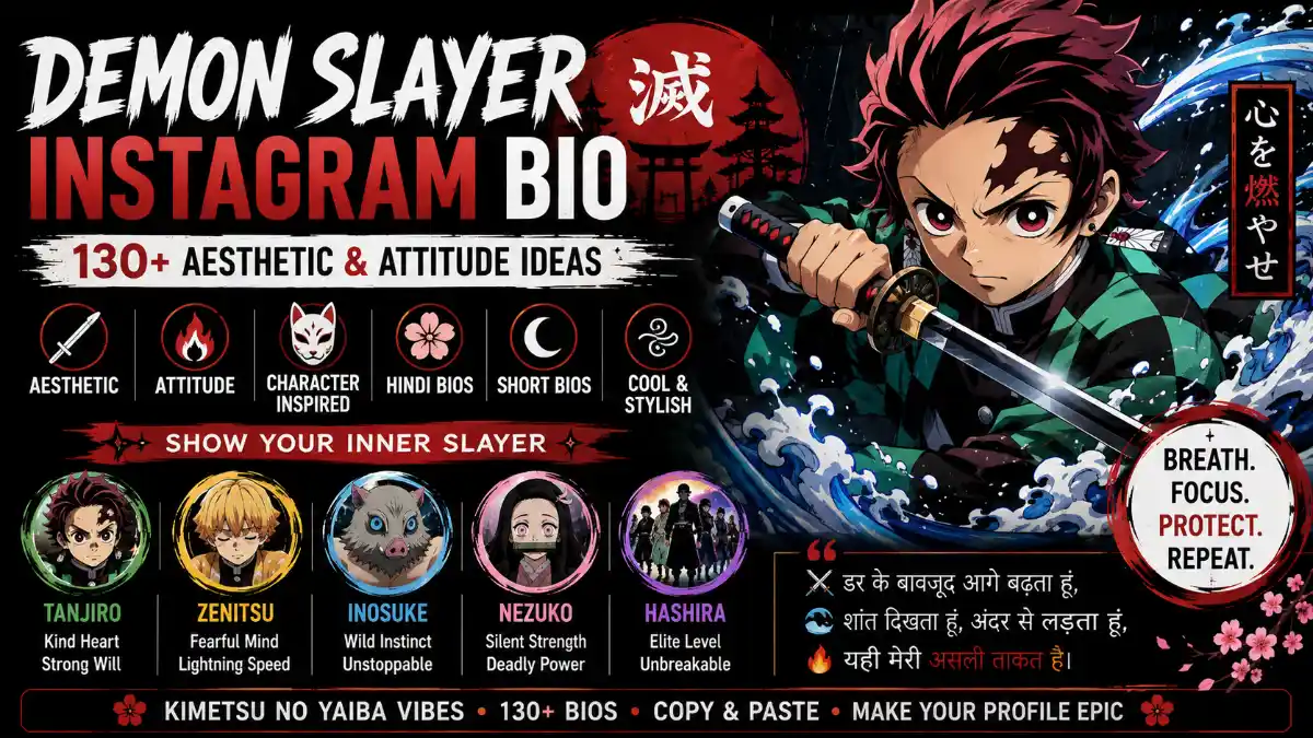 Demon Slayer Instagram bio