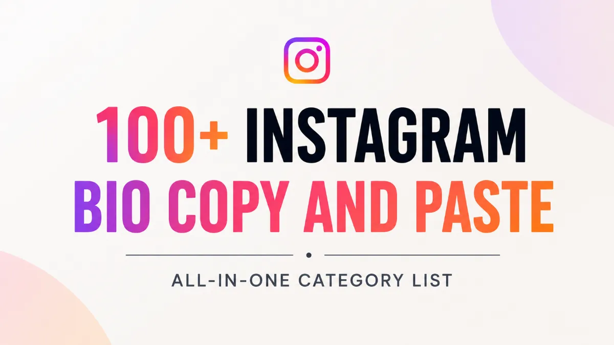 Instagram bio copy and paste